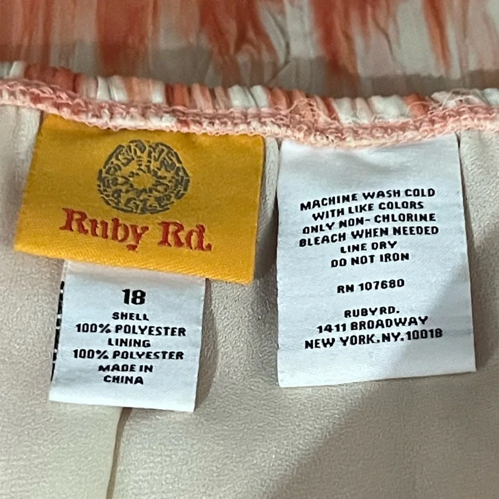 Ruby Rd Coral/Orange Skirt